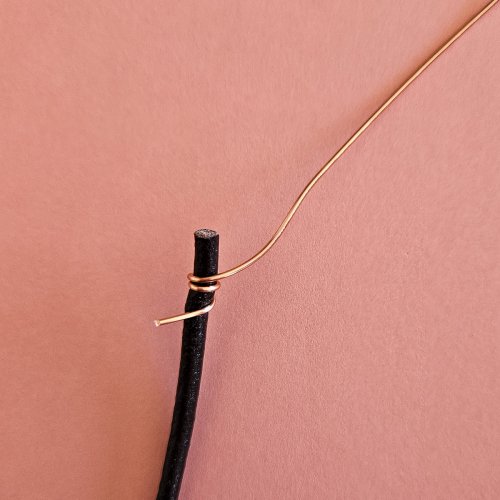 Margot Potter's Falloween Bracelet  - , Contemporary Wire Jewelry, Dapping, Dapping Jewelry, Findings, Clasps, Components, Wire Wrapping, Wrapping, Wire Wrapping Jewelry, wrap a 4 inch section of copper wire    